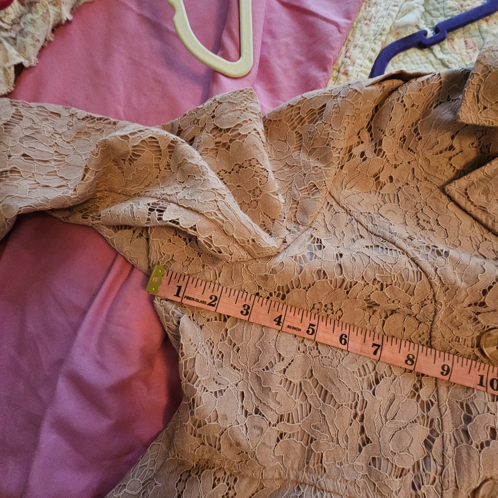 Torrid Pink Lace Pea Coat - Picture 15 of 16